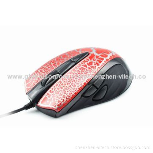 Computer Accessory/Wired Game Mouse, 6D Button with LED Lighting, FCC, CE MarksNew
